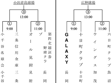 第79回国民スポーツ大会軟式野球競技会中越大会トーナメント表